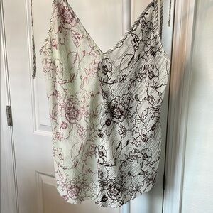 Aritzia Wilfred Ellis Floral Tie Sleeve Camisole